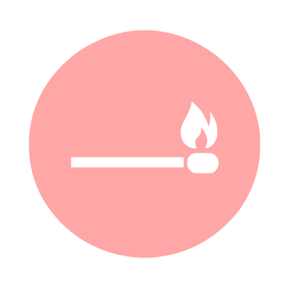 Matchstick Flame Logo #ffa6a6
