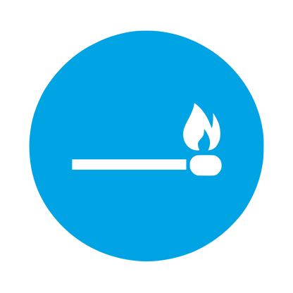 Matchstick Flame Logo #00a3e4