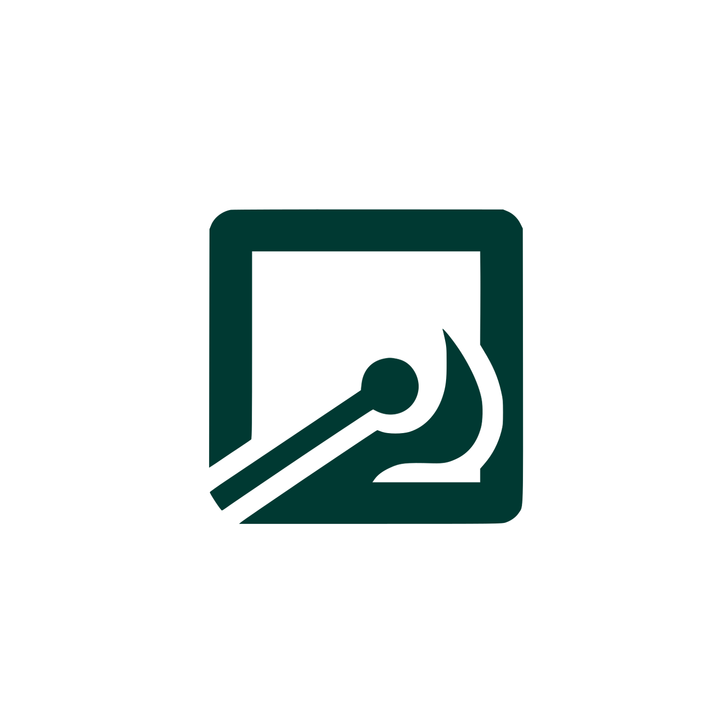 Matchstick Flame Logo #003932