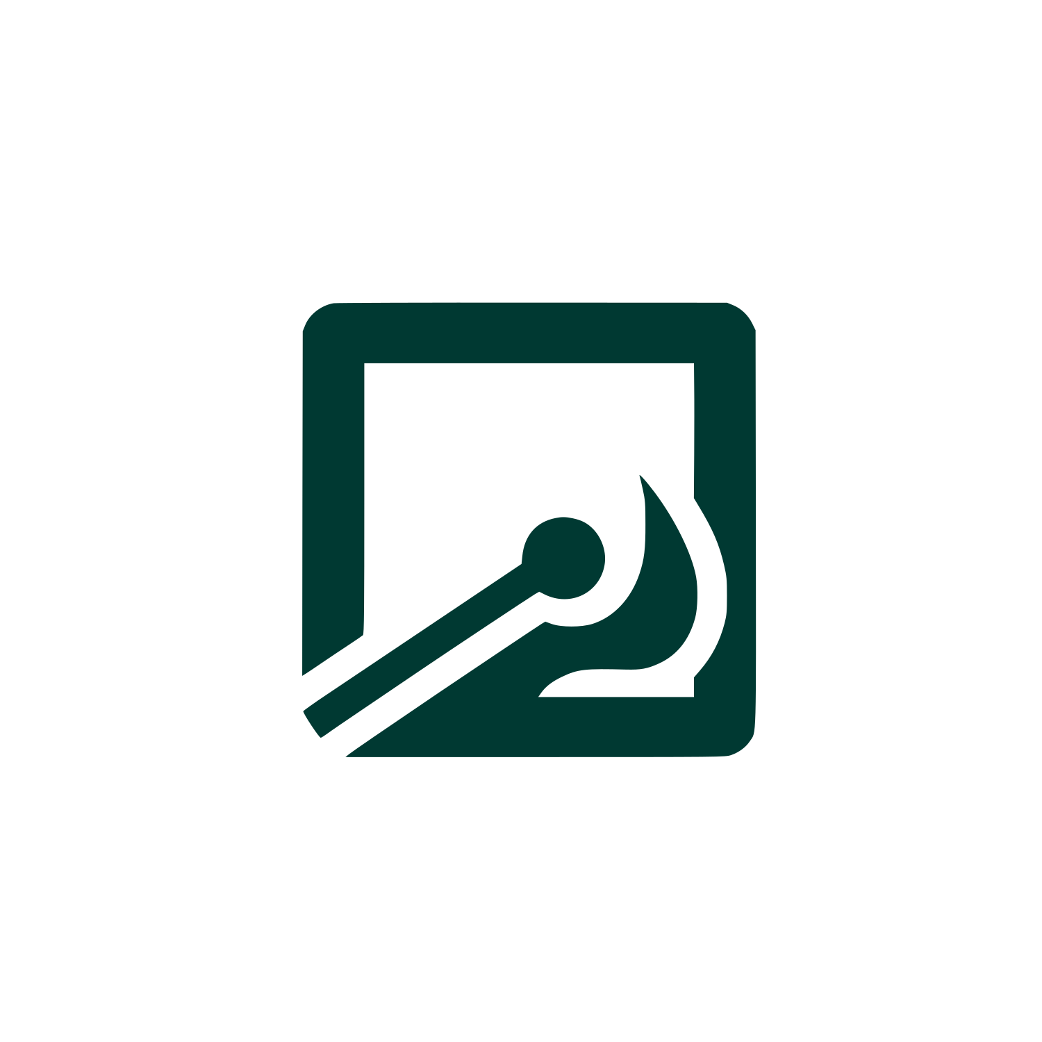 Matchstick Flame Logo #003932