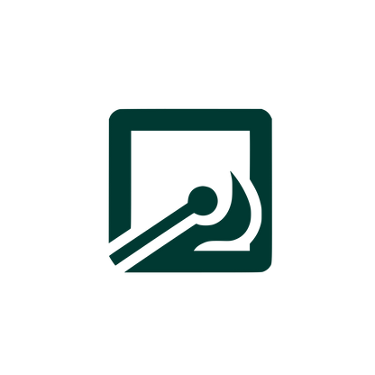 Matchstick Flame Logo #003932