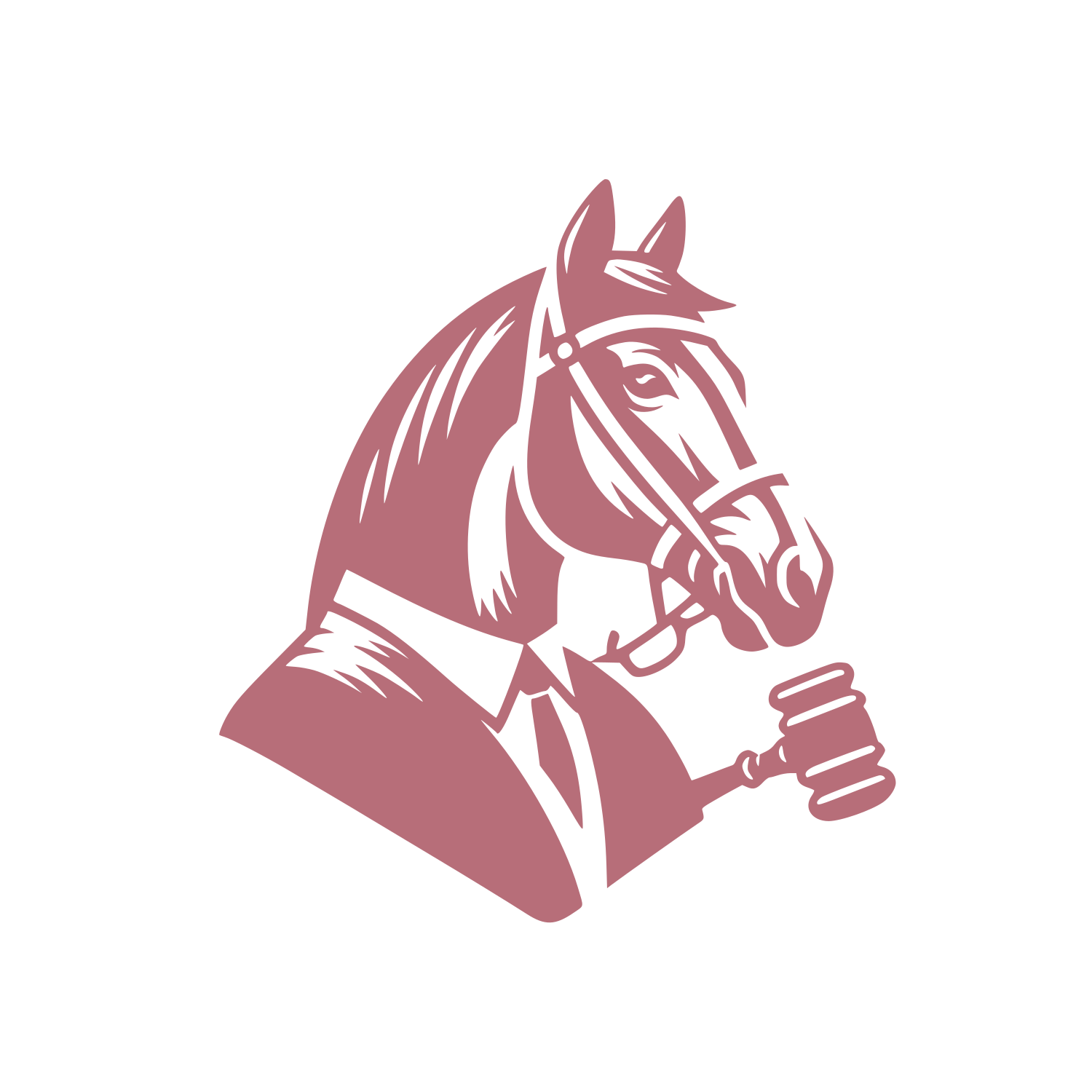 Horse in Suit Logo #B76E79
