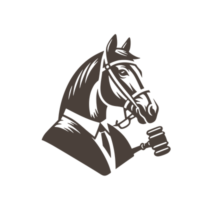 Horse in Suit Logo #4A403A