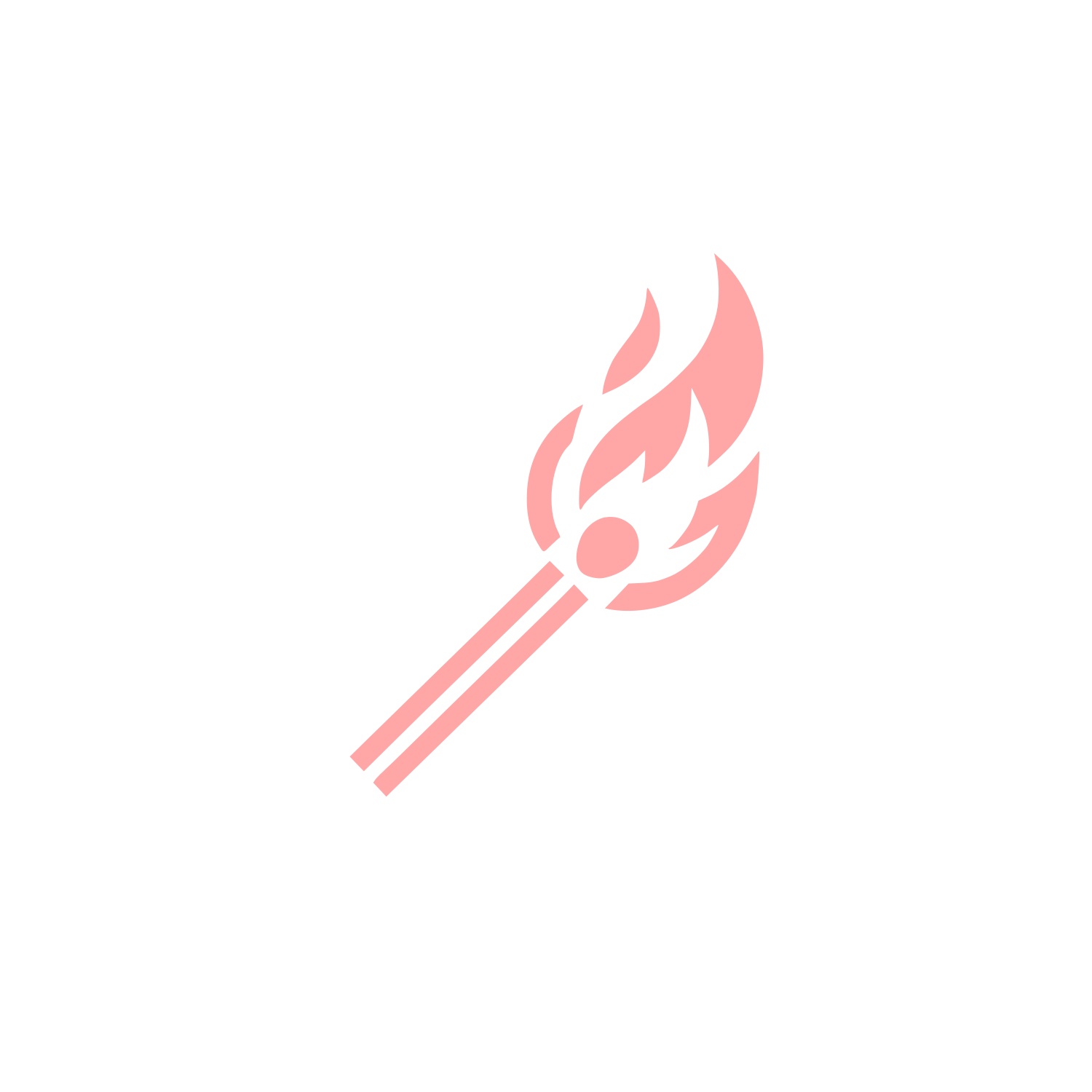 Torch Flame Logo #ffa6a6