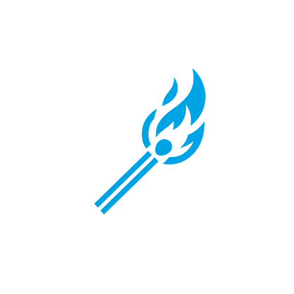 Torch Flame Logo #00a3e4