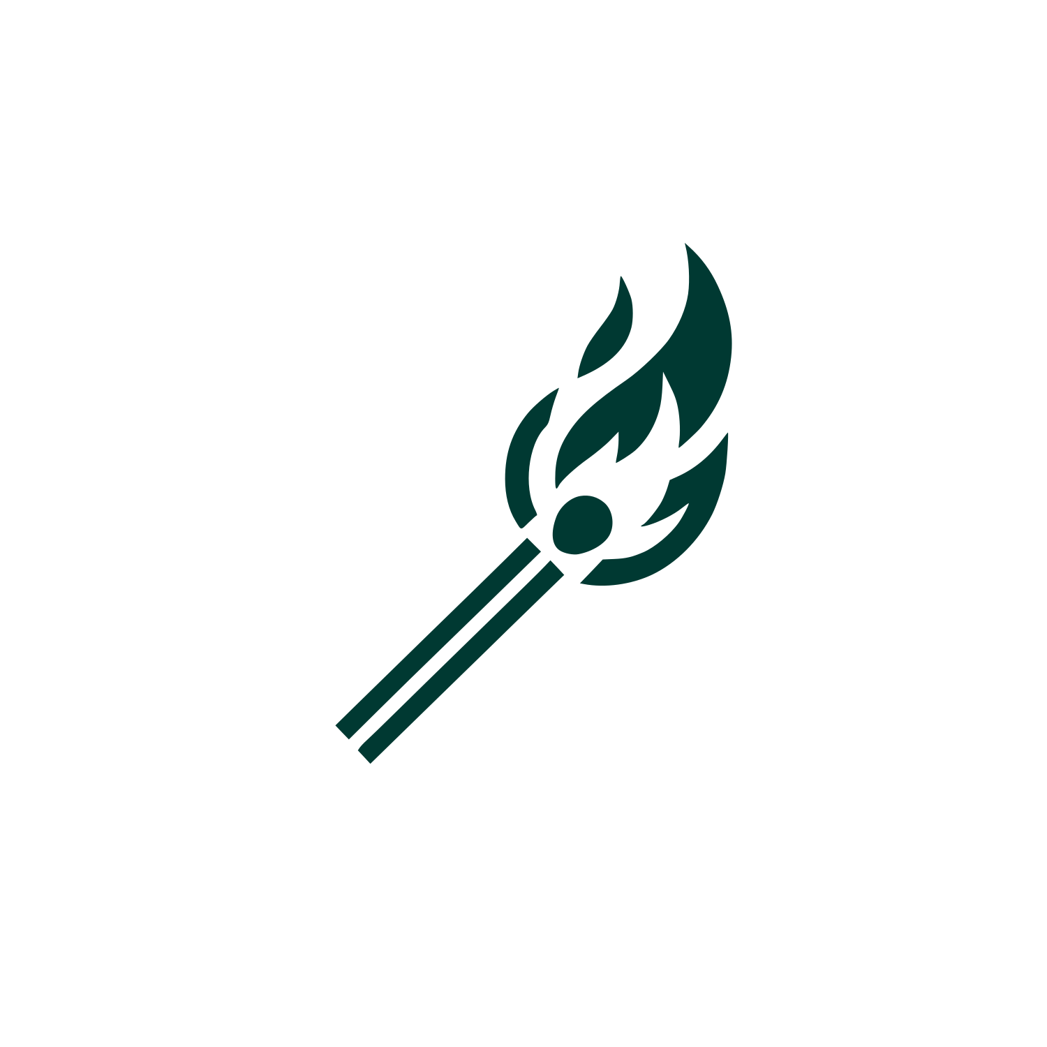 Torch Flame Logo #003932