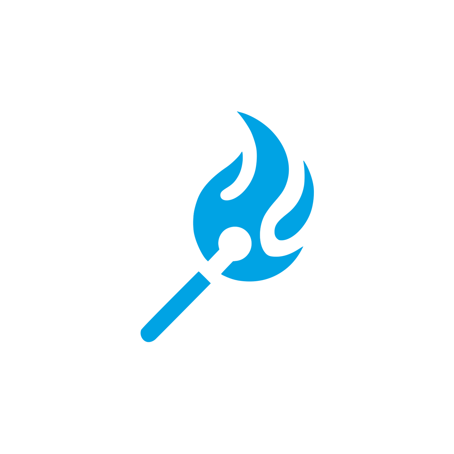 Match Flame Logo #00a3e4