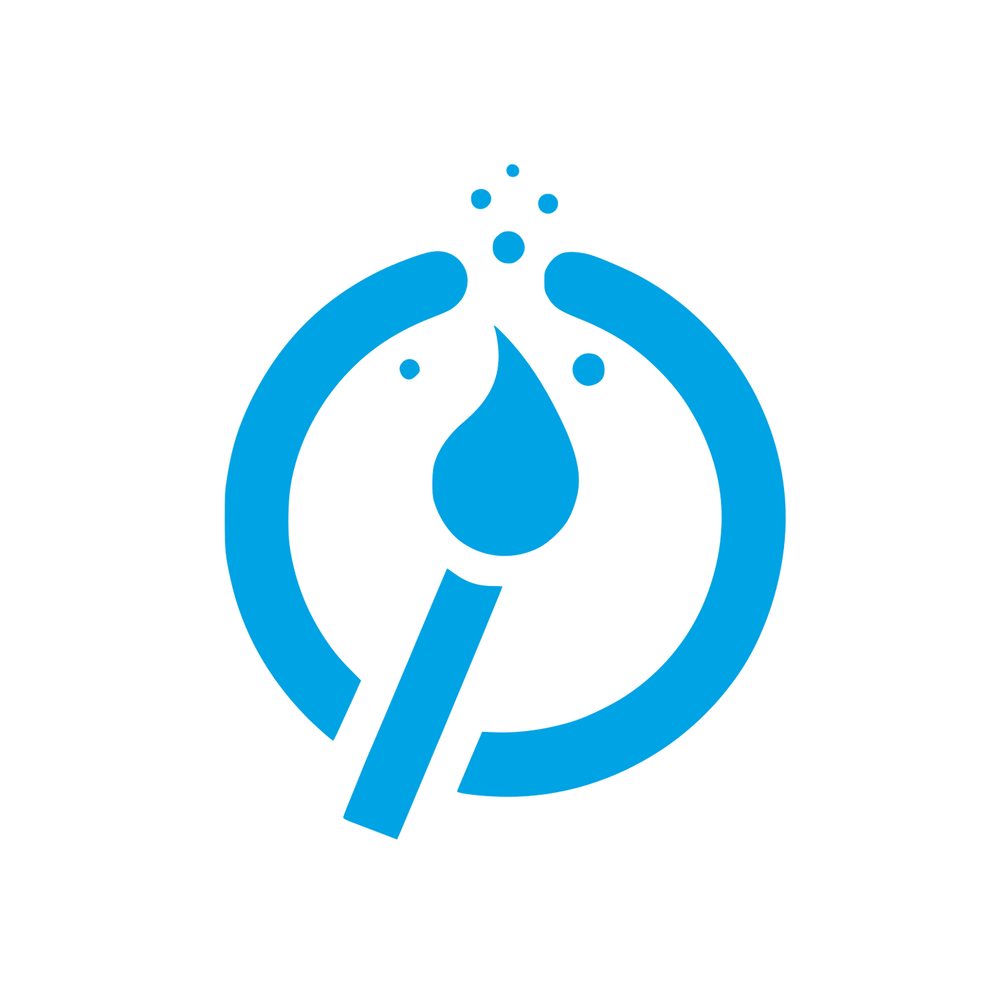 Test Tube Logo #00a3e4