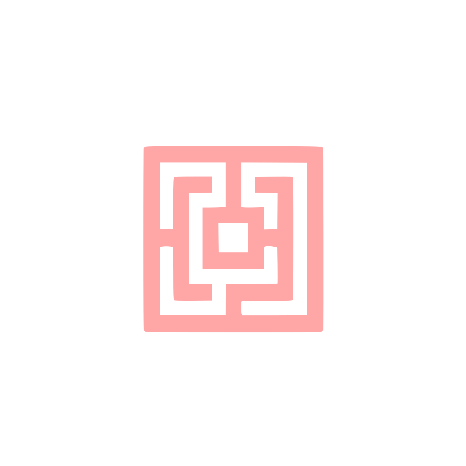 Abstract Maze Logo #ffa6a6