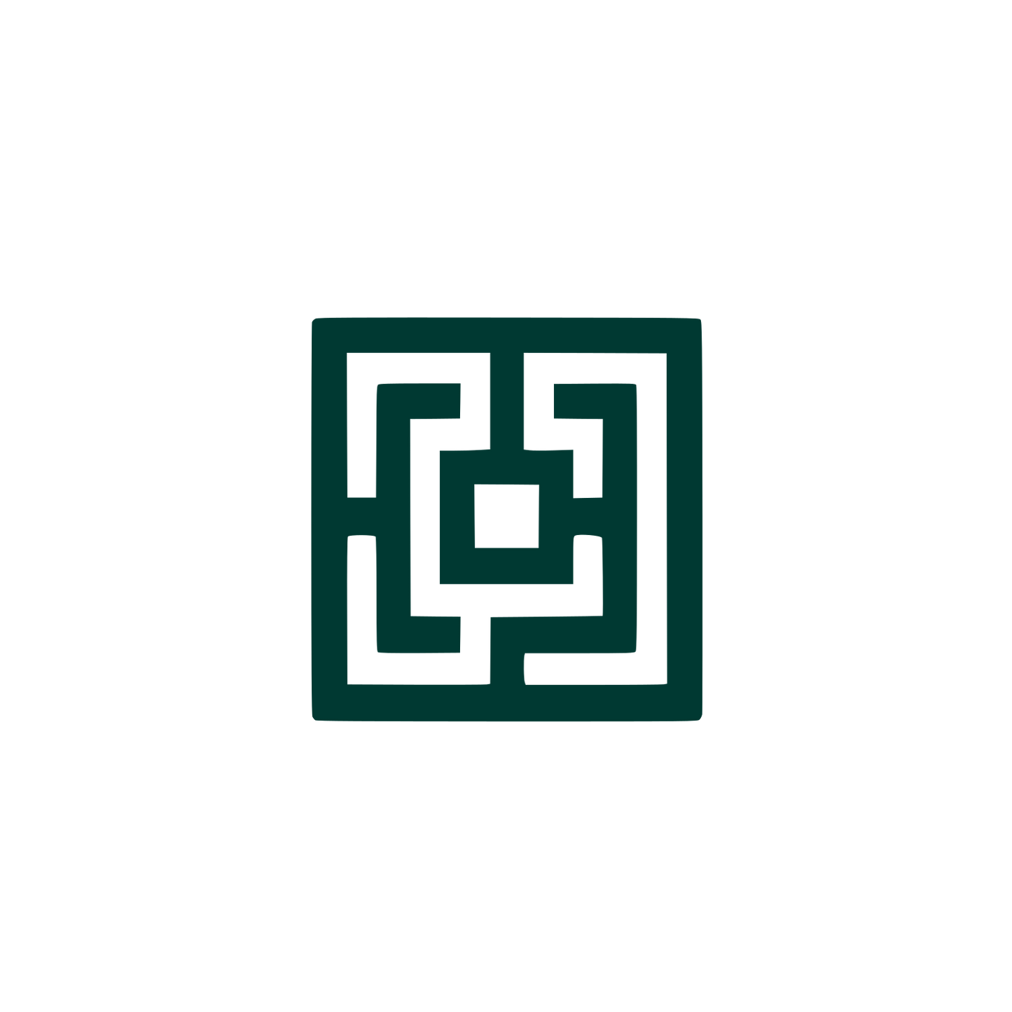 Abstract Maze Logo #003932