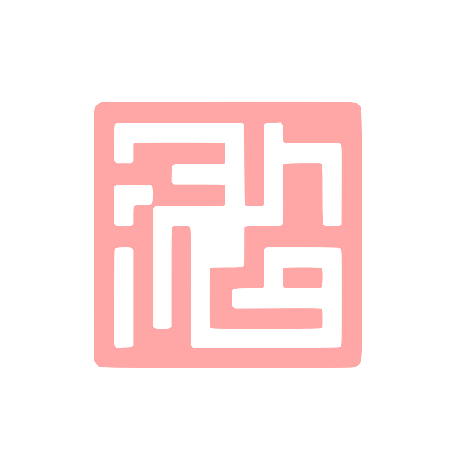 Abstract Maze Logo #ffa6a6