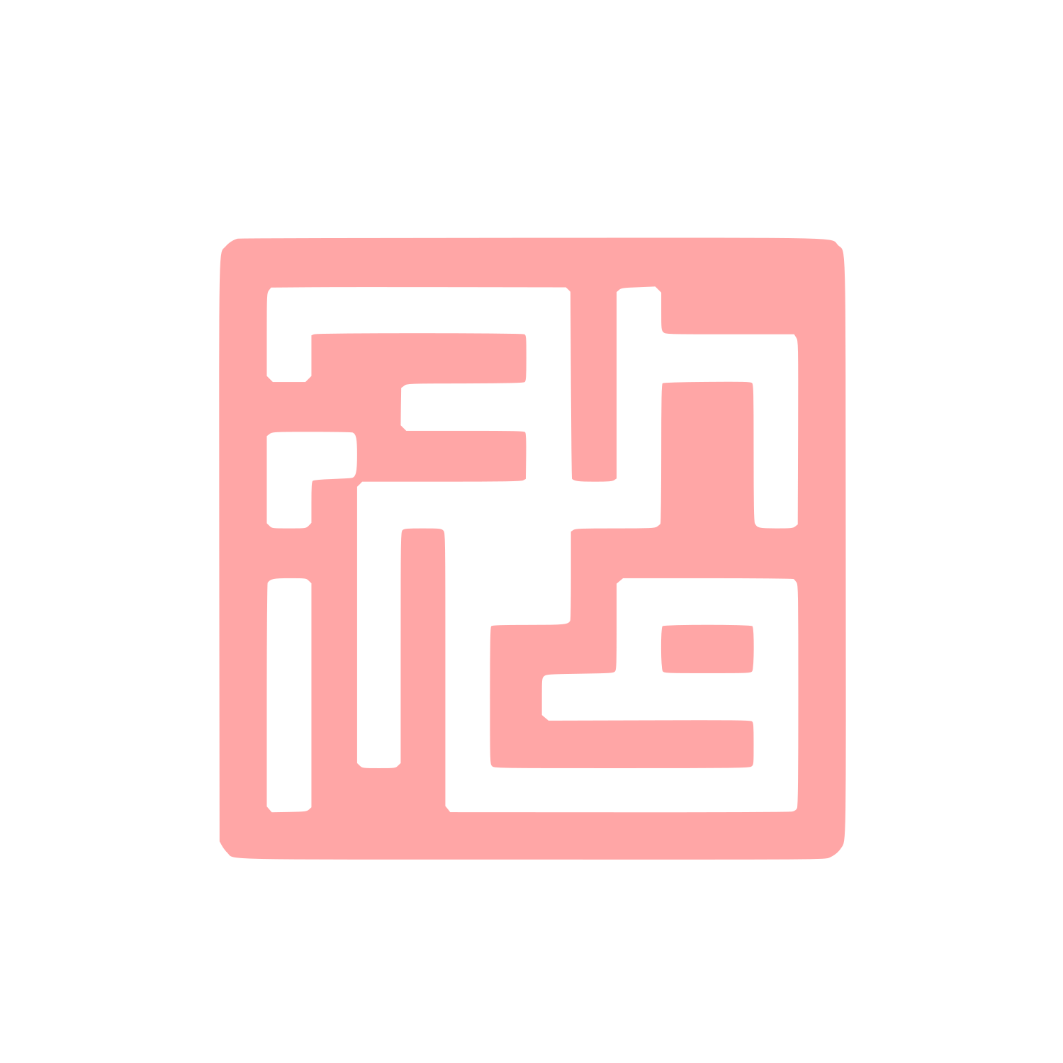 Abstract Maze Logo #ffa6a6
