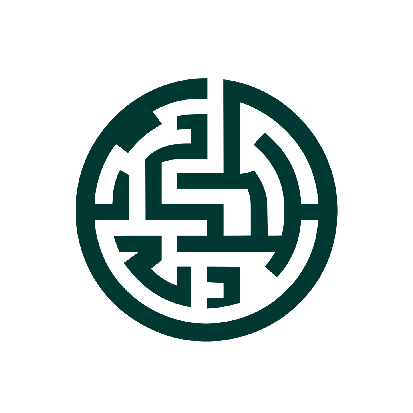 Maze Inspired Logo #003932