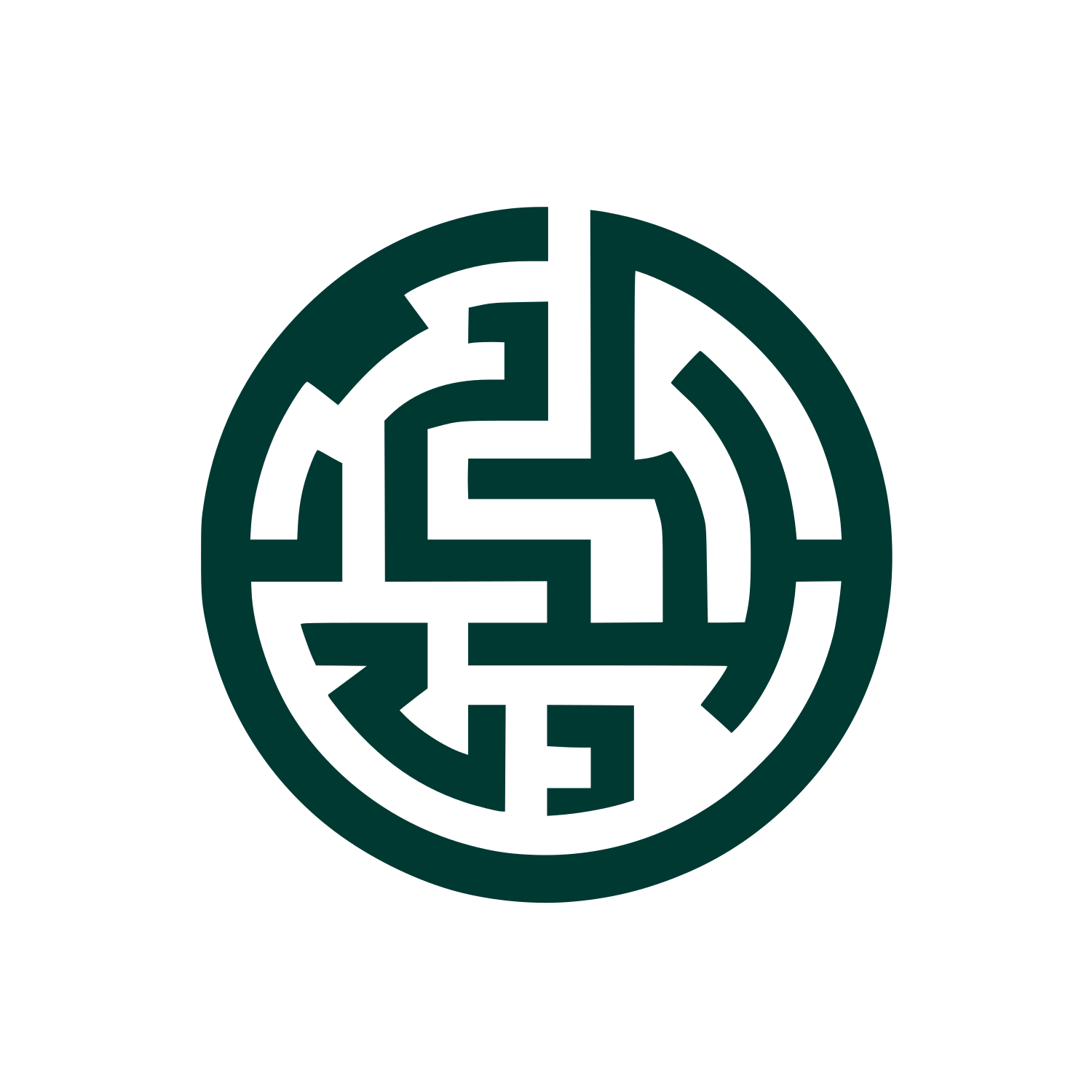 Maze Inspired Logo #003932
