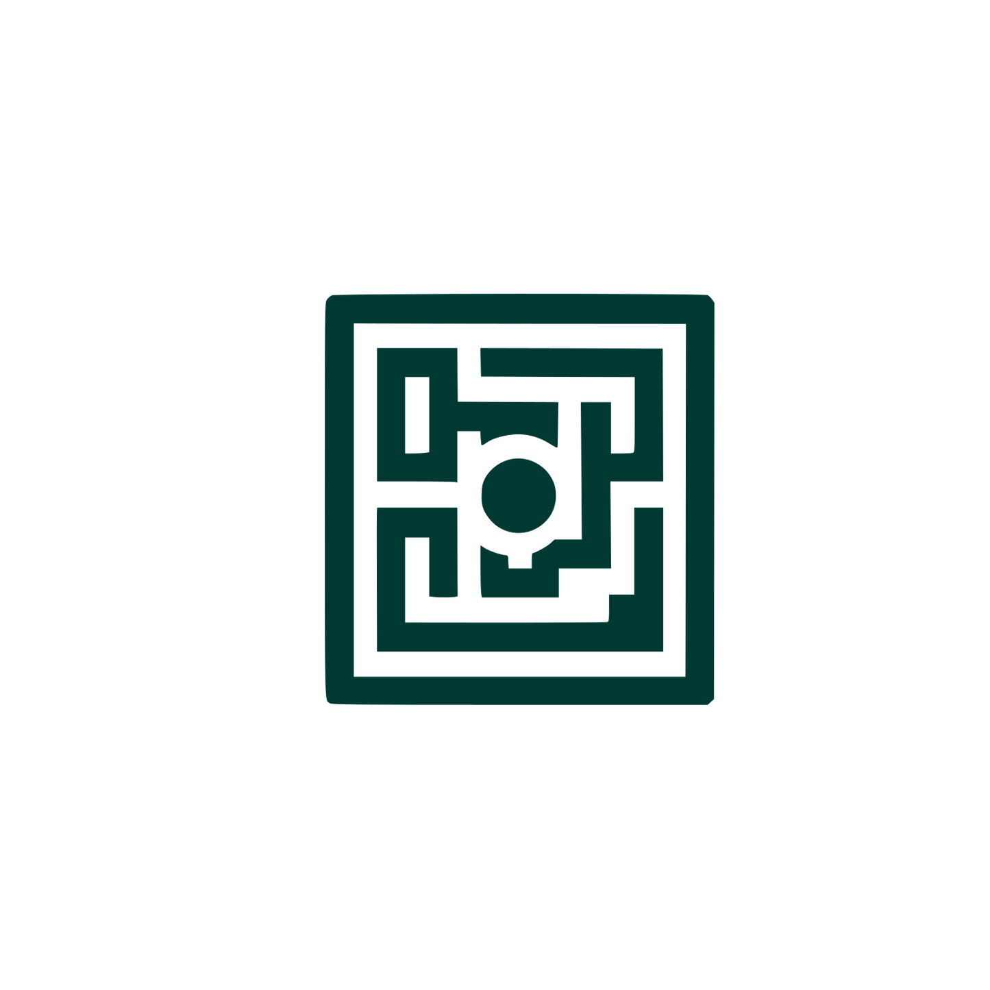 Maze Square Logo #003932