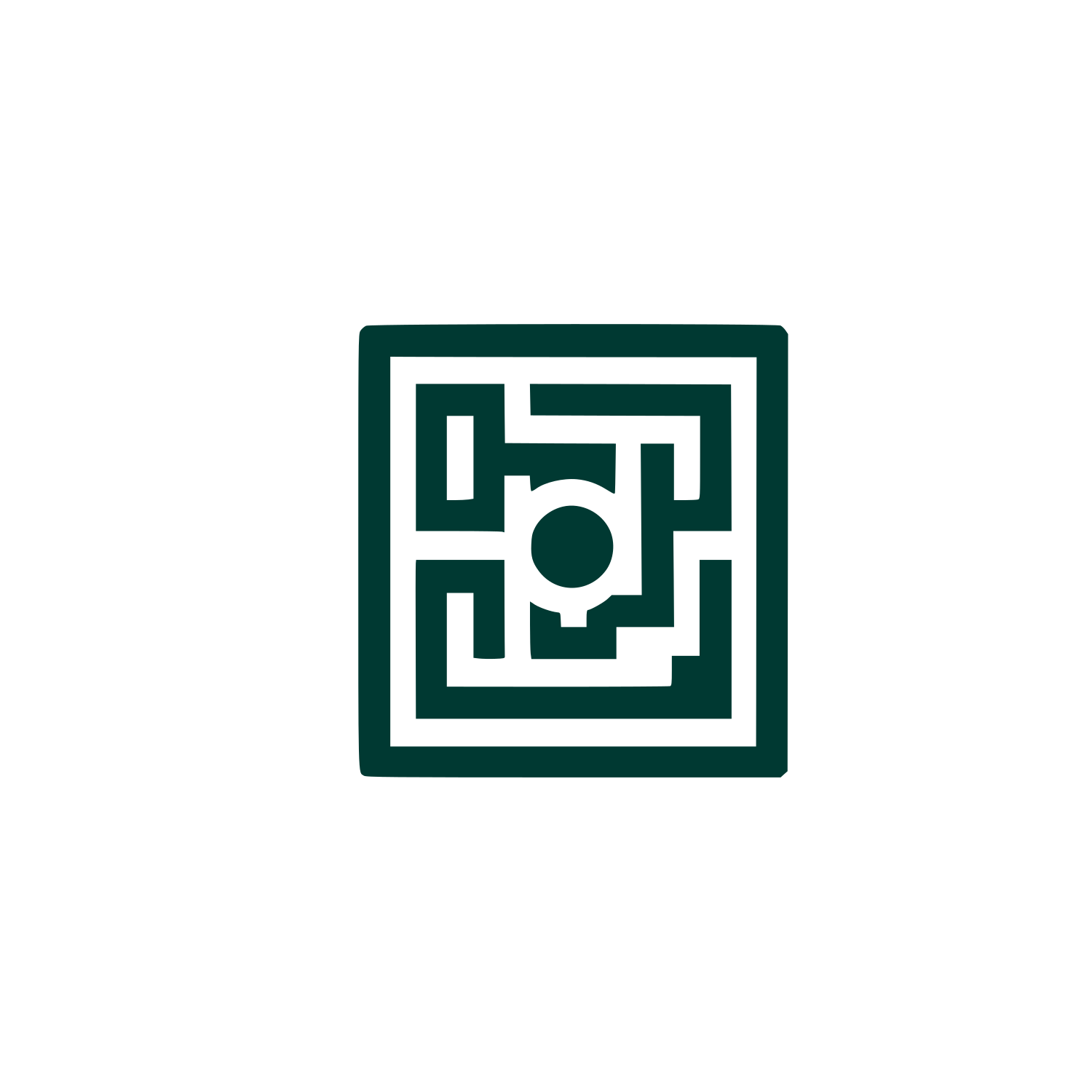 Maze Square Logo #003932