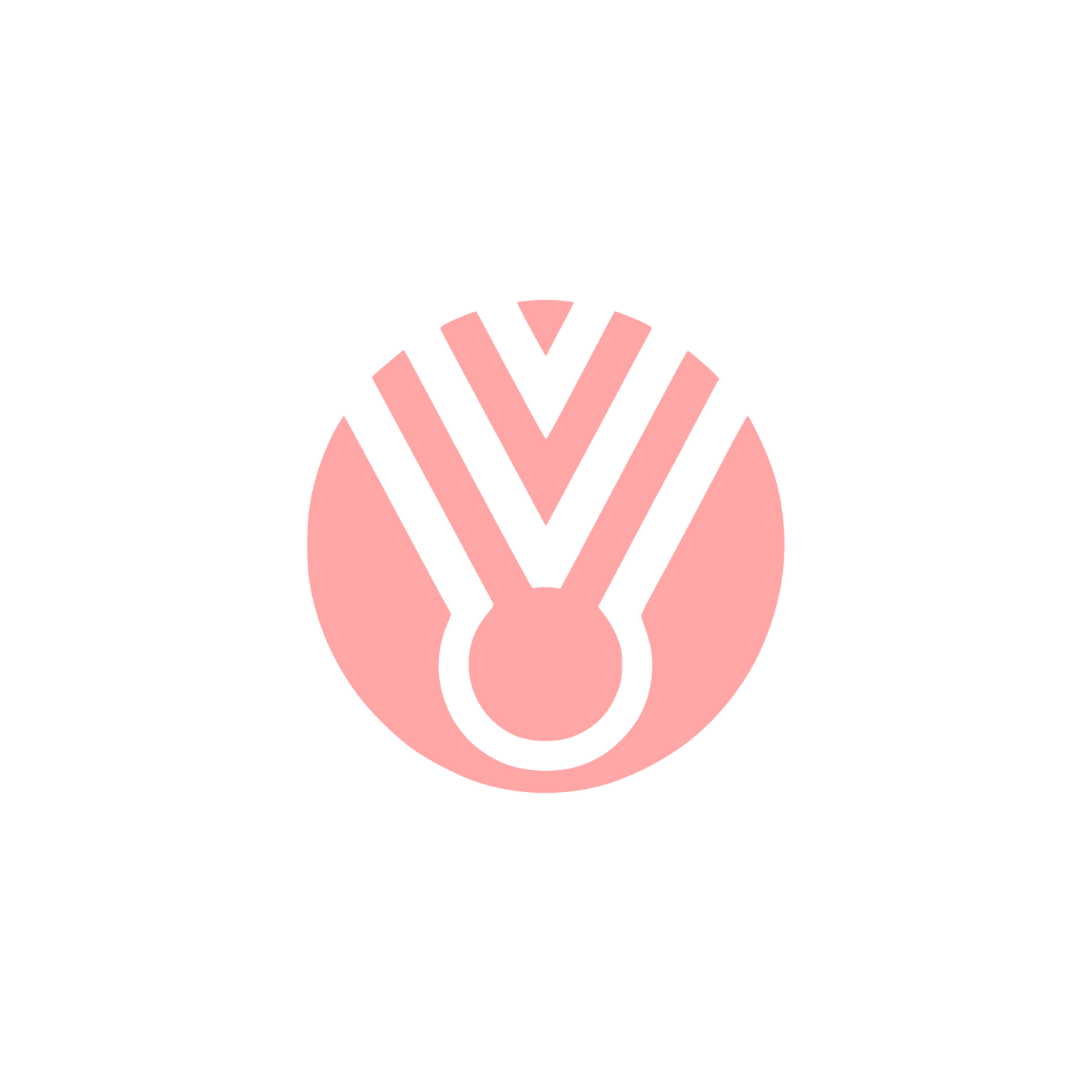 Black Circle Medal Logo #ffa6a6