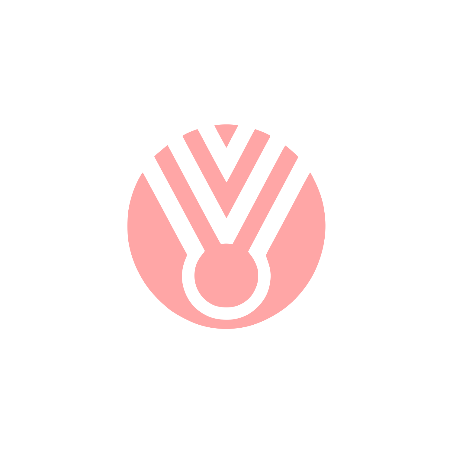 Black Circle Medal Logo #ffa6a6