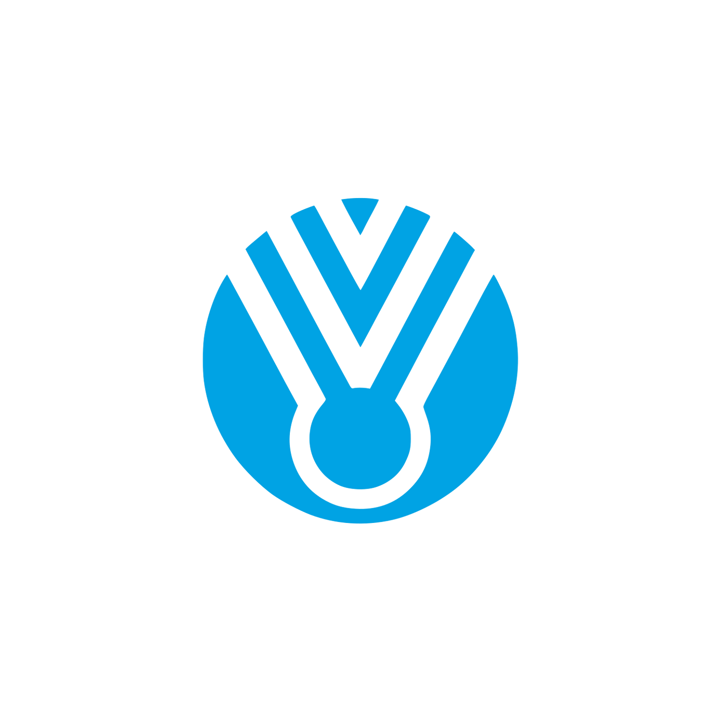 Black Circle Medal Logo #00a3e4