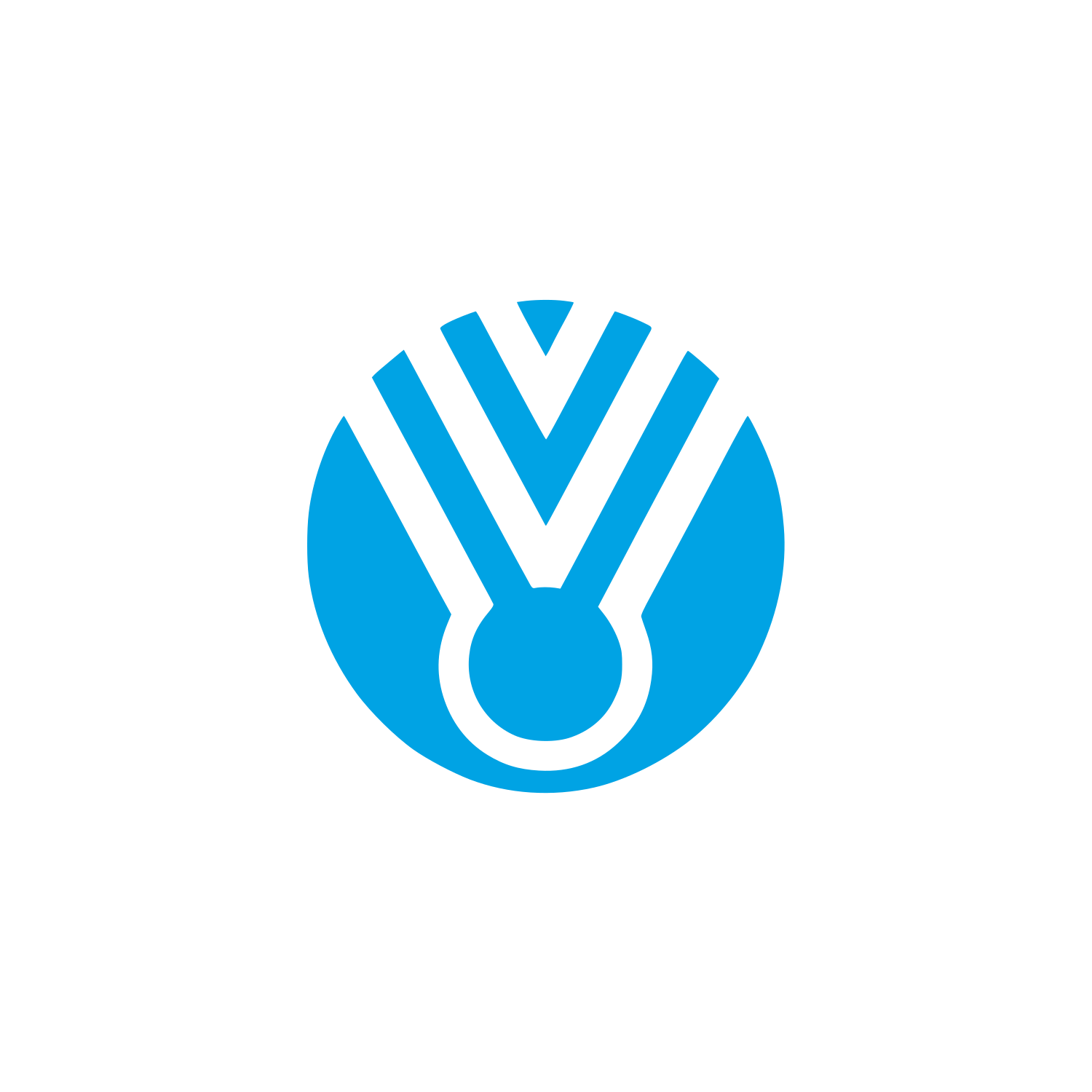 Black Circle Medal Logo #00a3e4