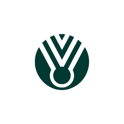 Black Circle Medal Logo #003932