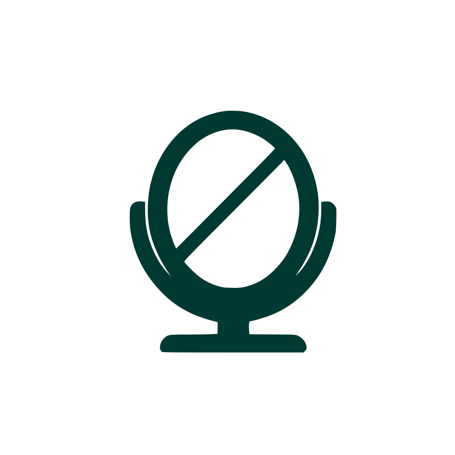Microphone Mute Logo #003932