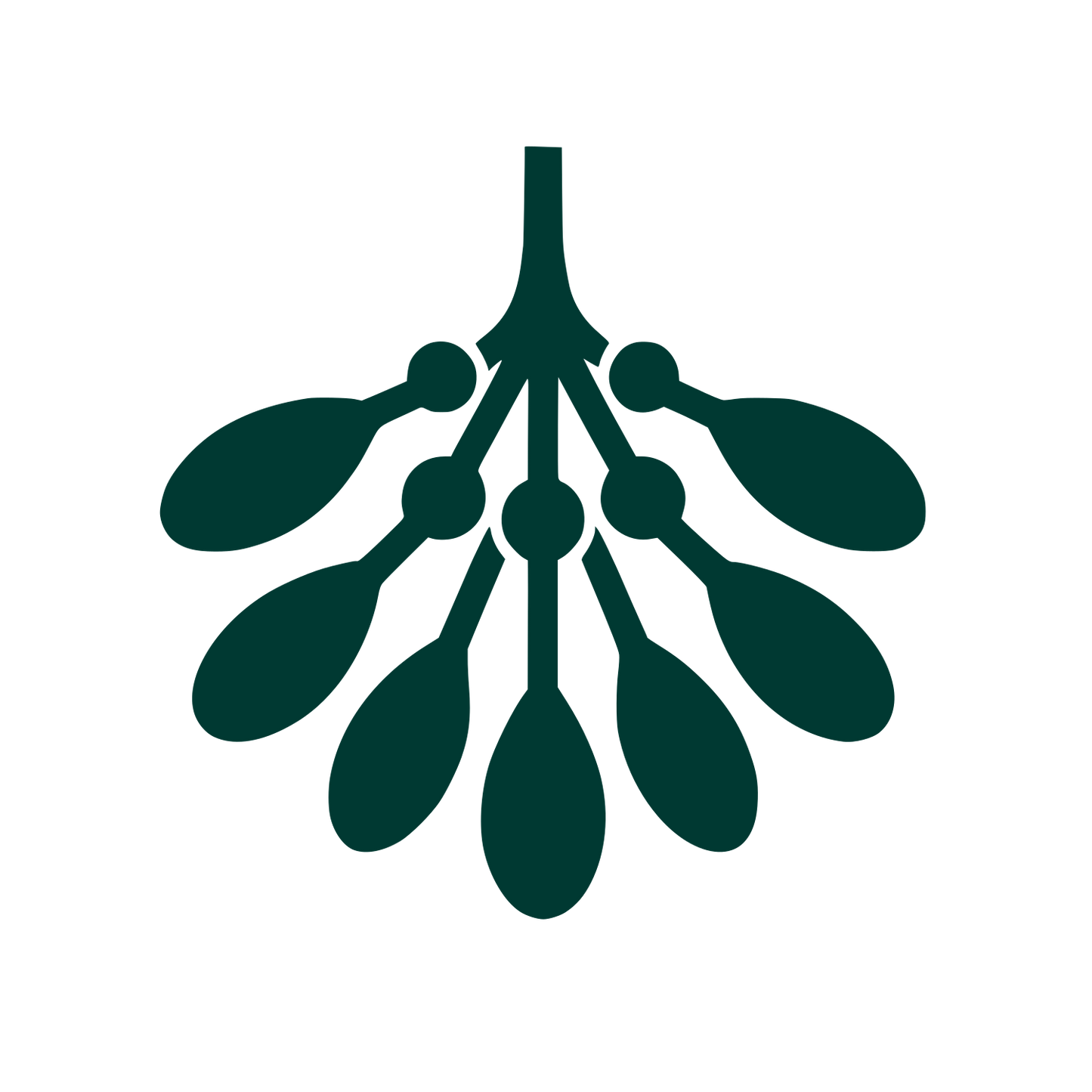 Mistletoe Berries Logo #003932