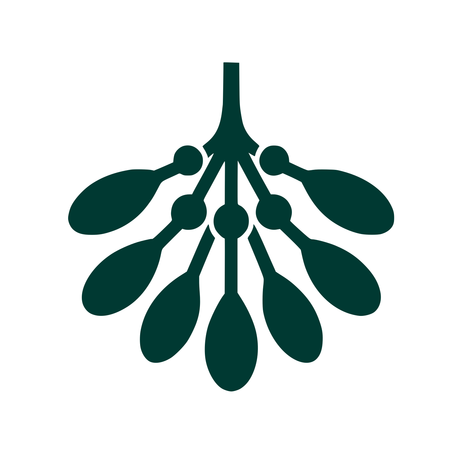 Mistletoe Berries Logo #003932