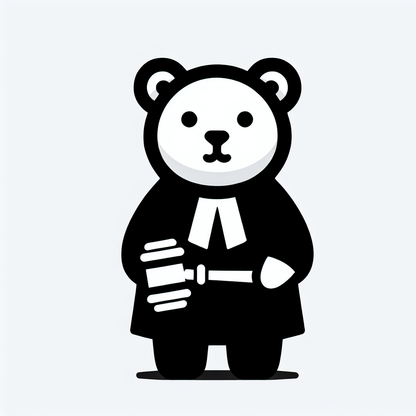 Bear Judge Gavel Logo