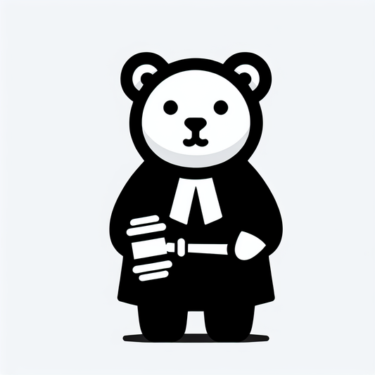 Bear Judge Gavel Logo