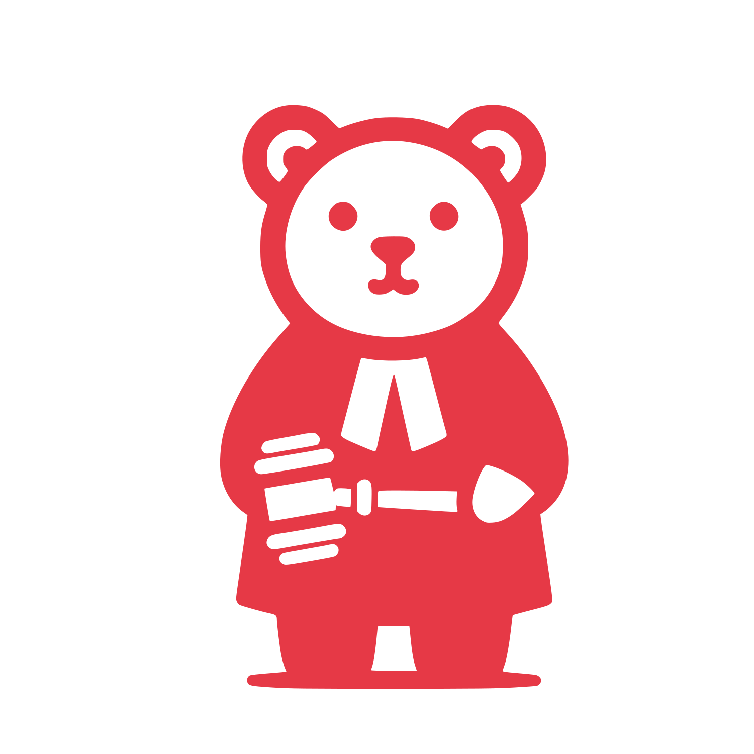 Bear Judge Gavel Logo #E63946