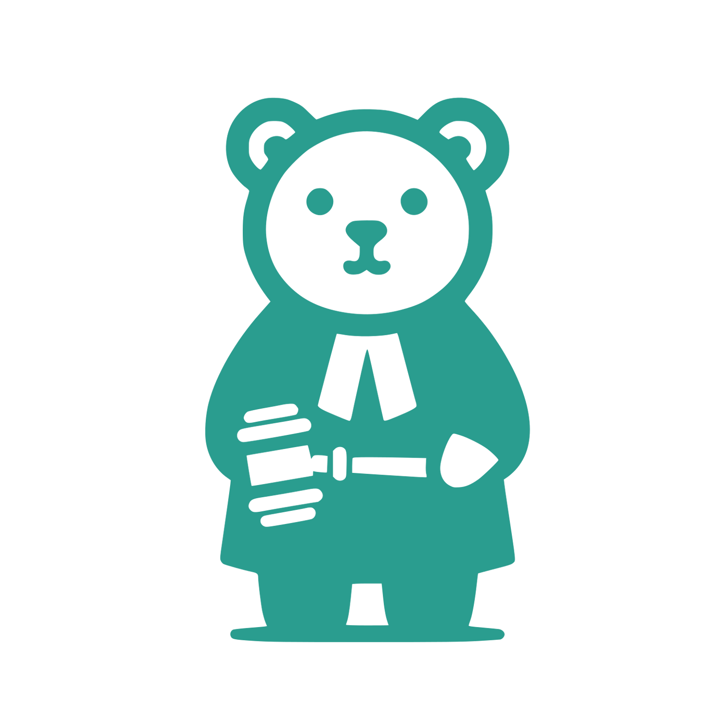 Bear Judge Gavel Logo #2A9D8F