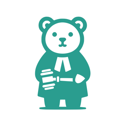Bear Judge Gavel Logo #2A9D8F
