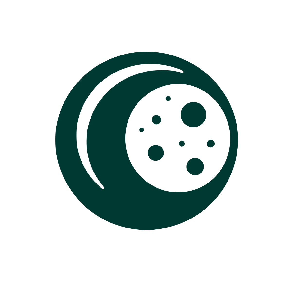 Cookie Moon Logo #003932