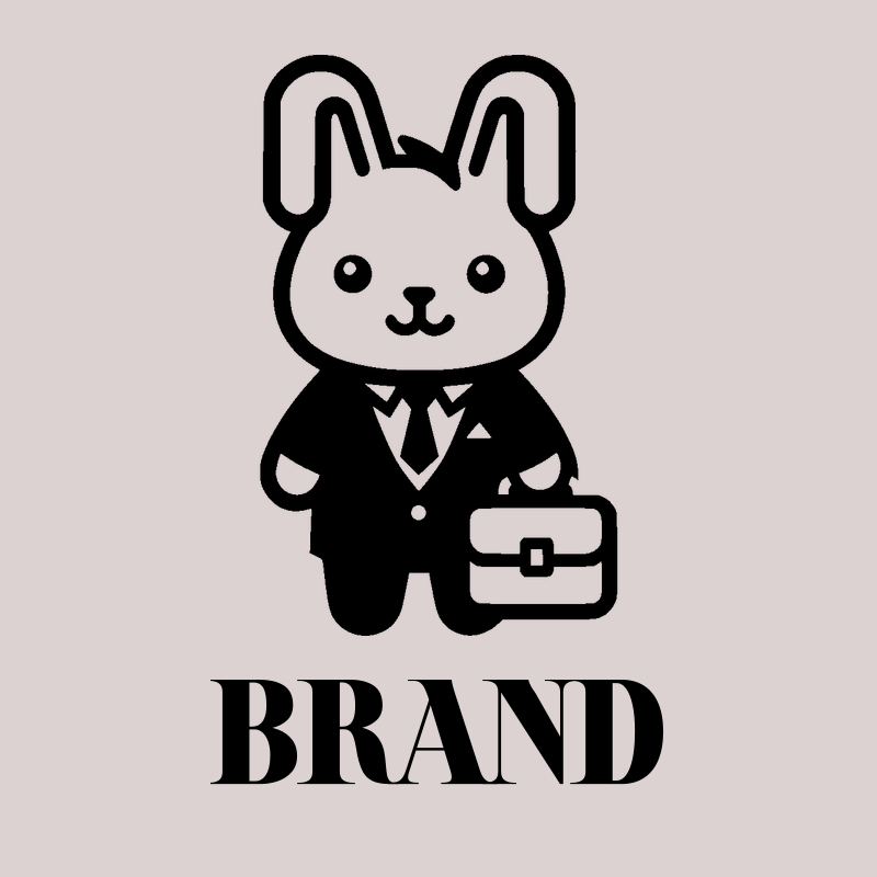 Cartoon Rabbit in Suit Logo preview