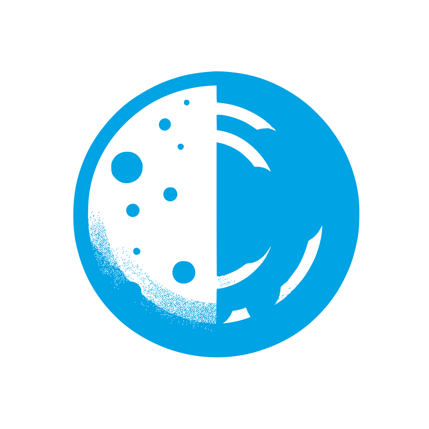 Monochrome Cookie Logo #00a3e4