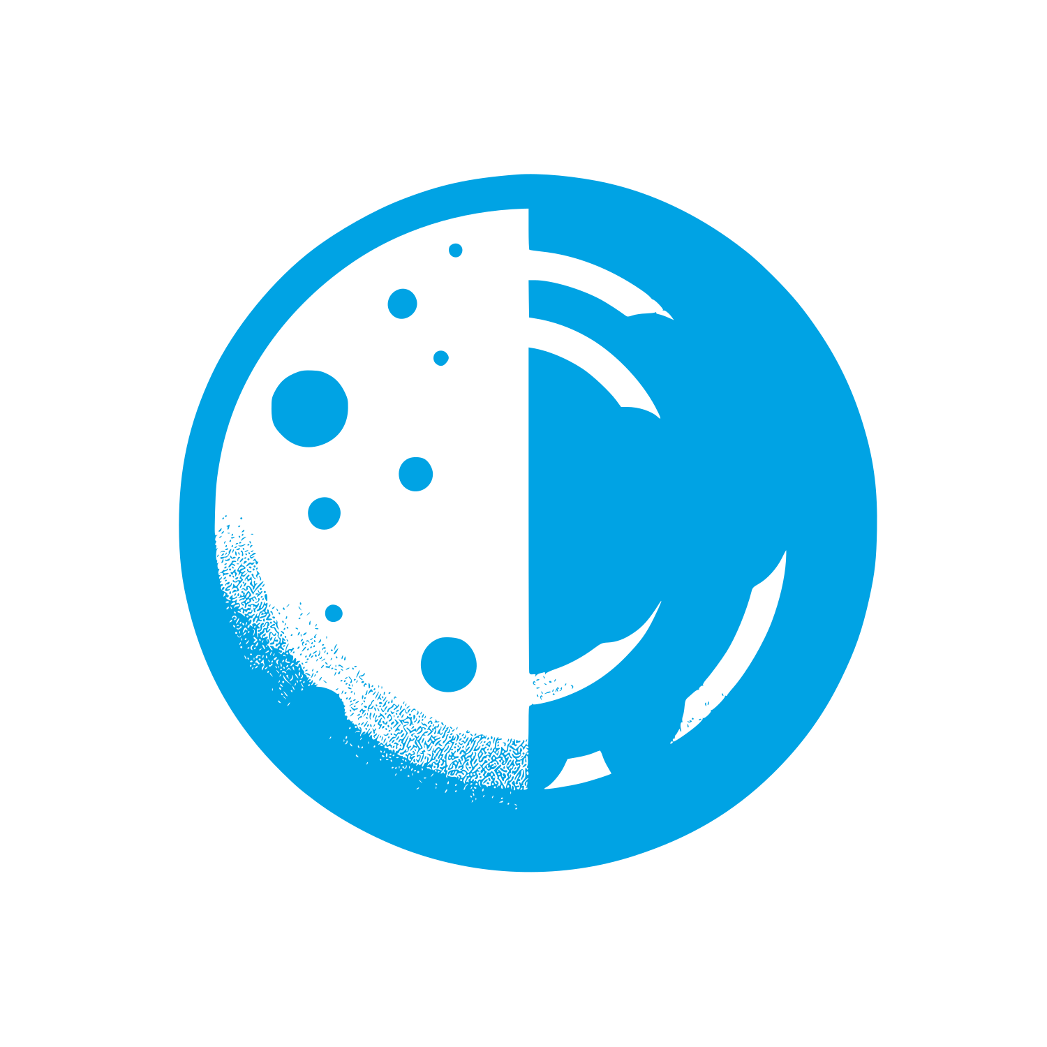 Monochrome Cookie Logo #00a3e4