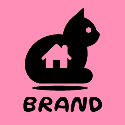 Cat and House Silhouette Logo preview