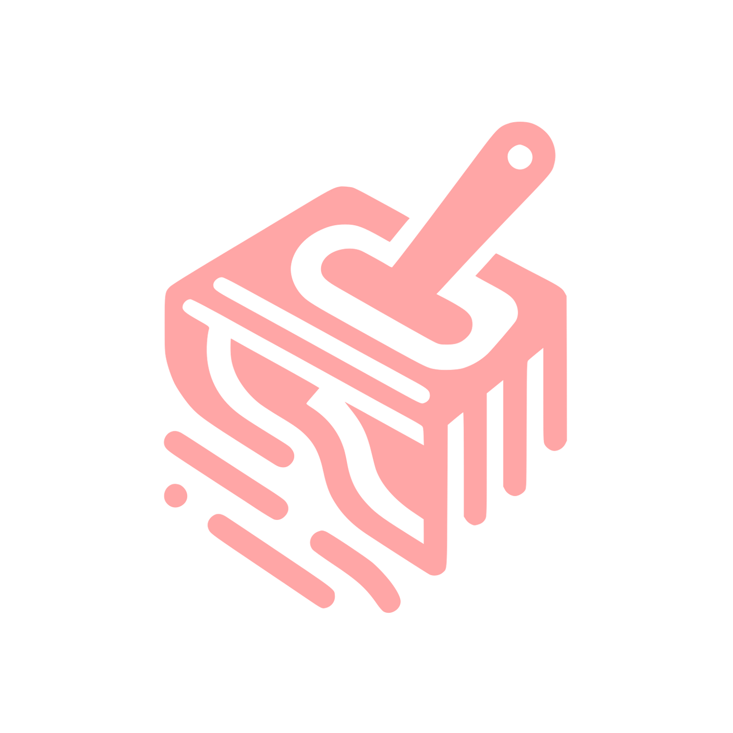 Abstract Paintbrush Logo #ffa6a6