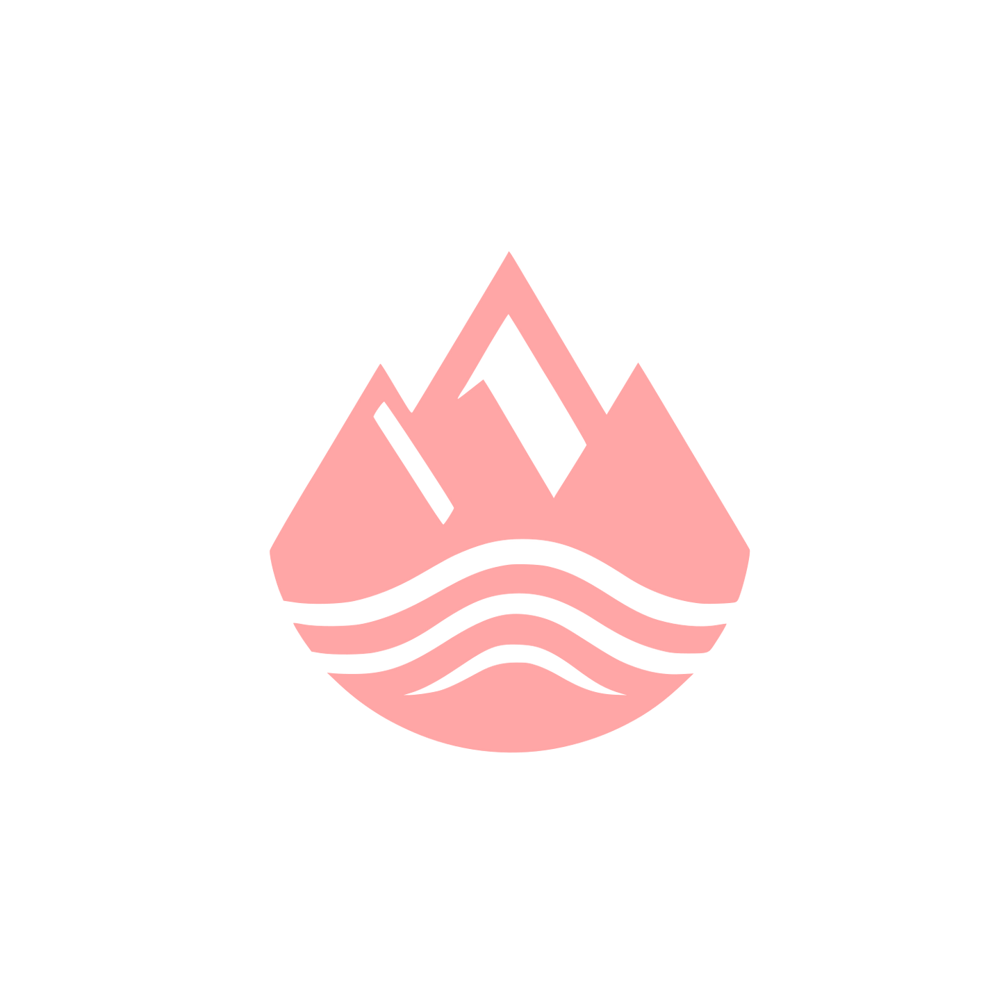 Mountain Water Logo #ffa6a6