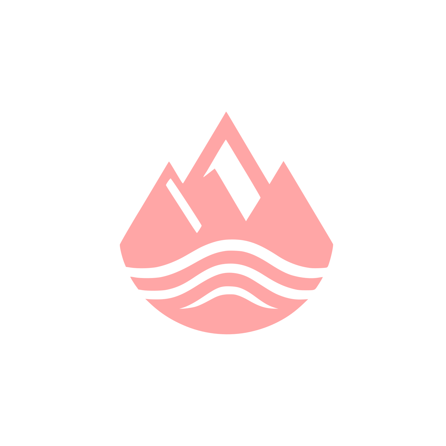 Mountain Water Logo #ffa6a6