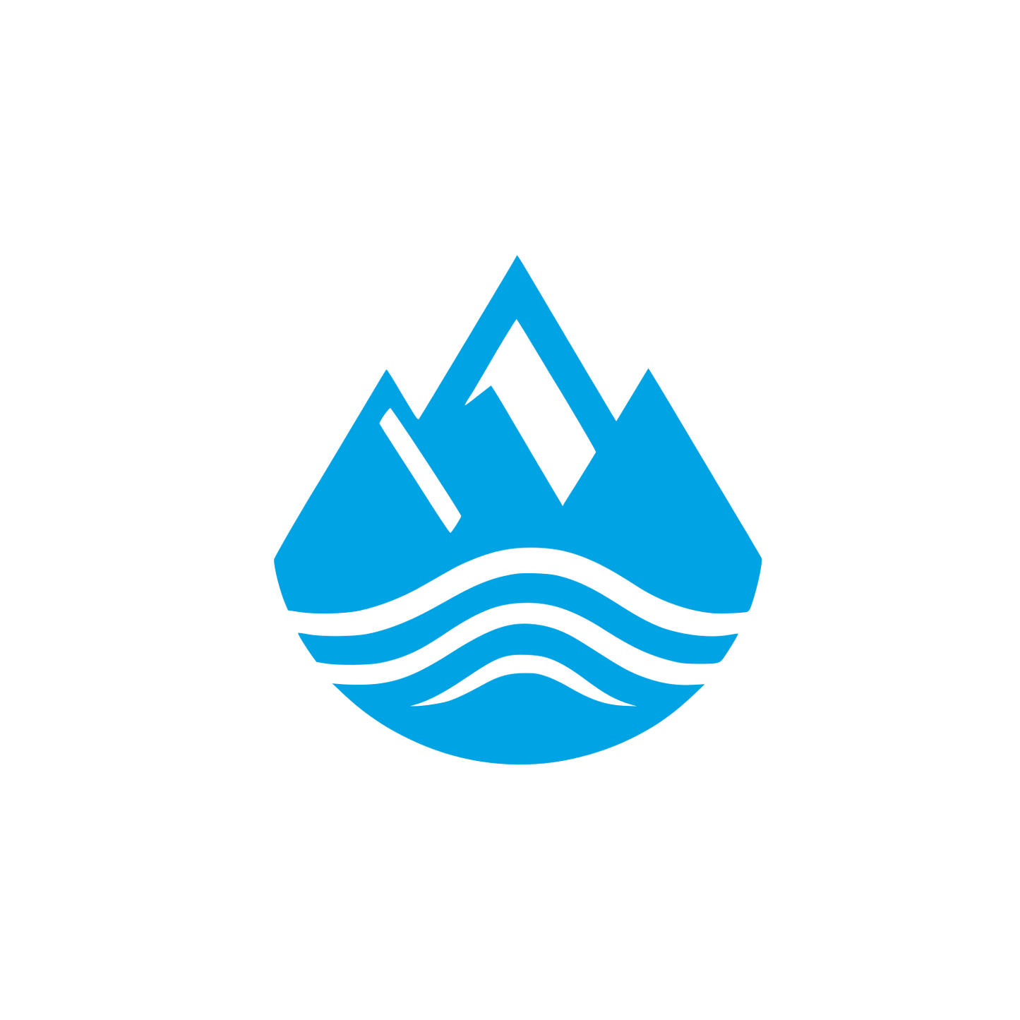 Mountain Water Logo #00a3e4