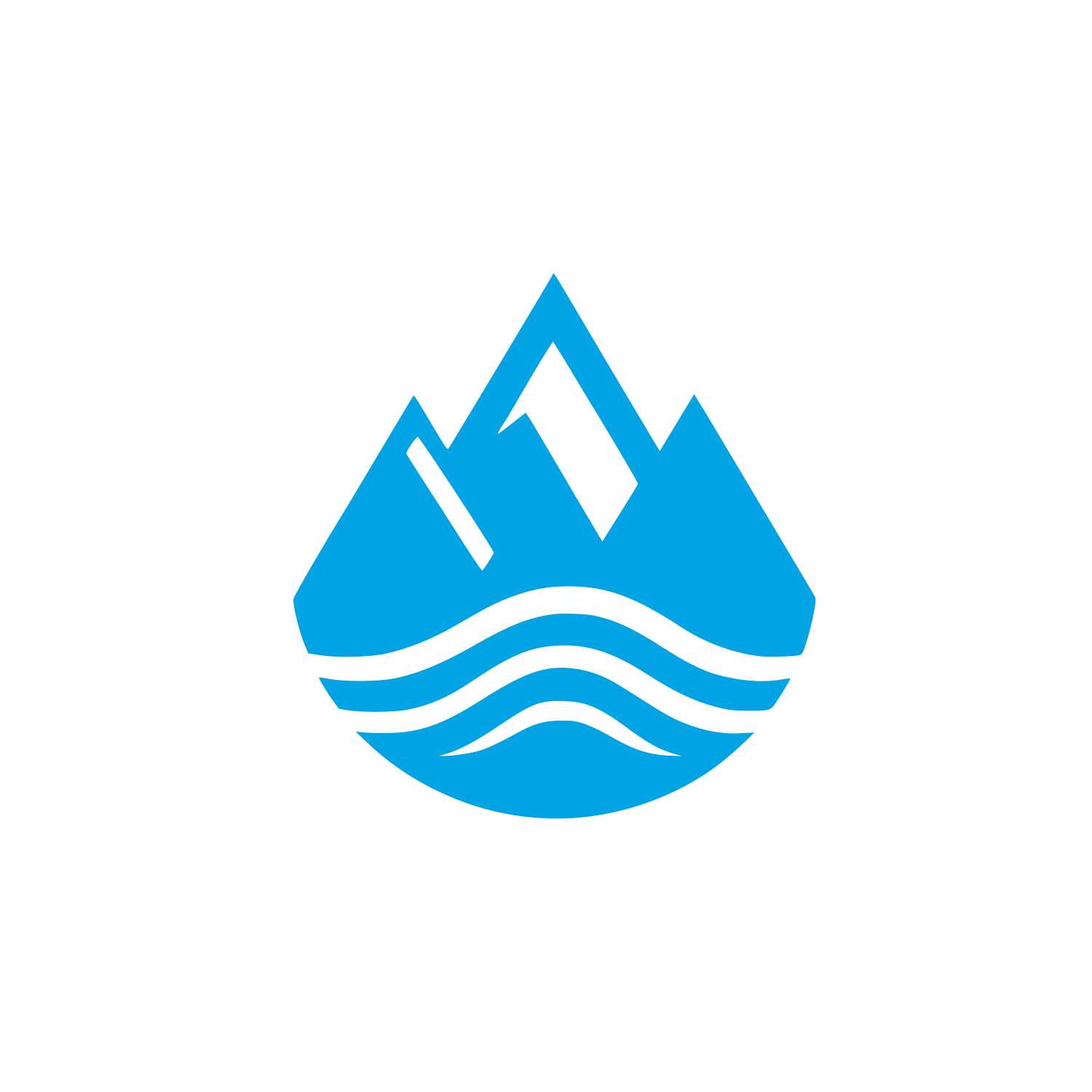 Mountain Water Logo #00a3e4