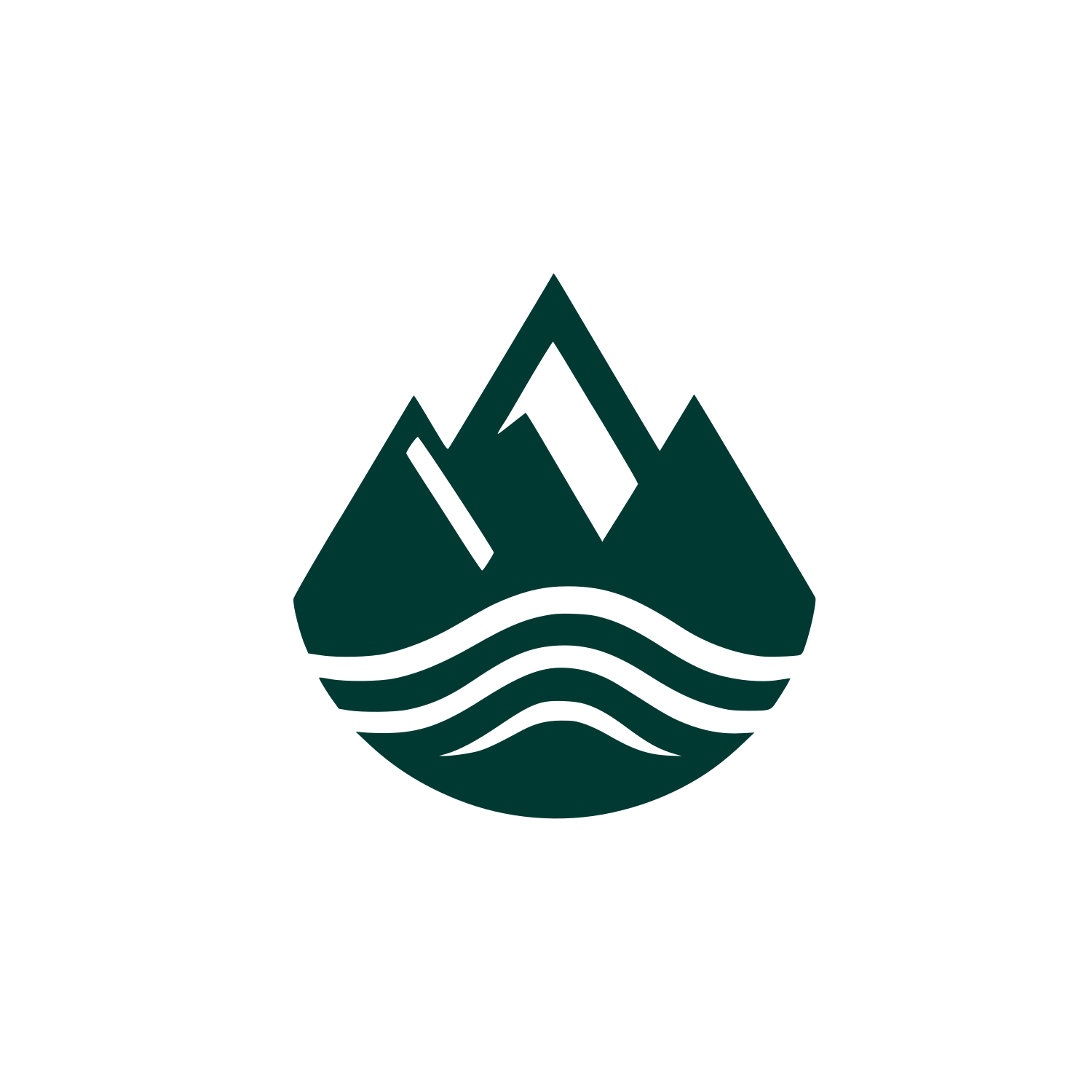 Mountain Water Logo #003932