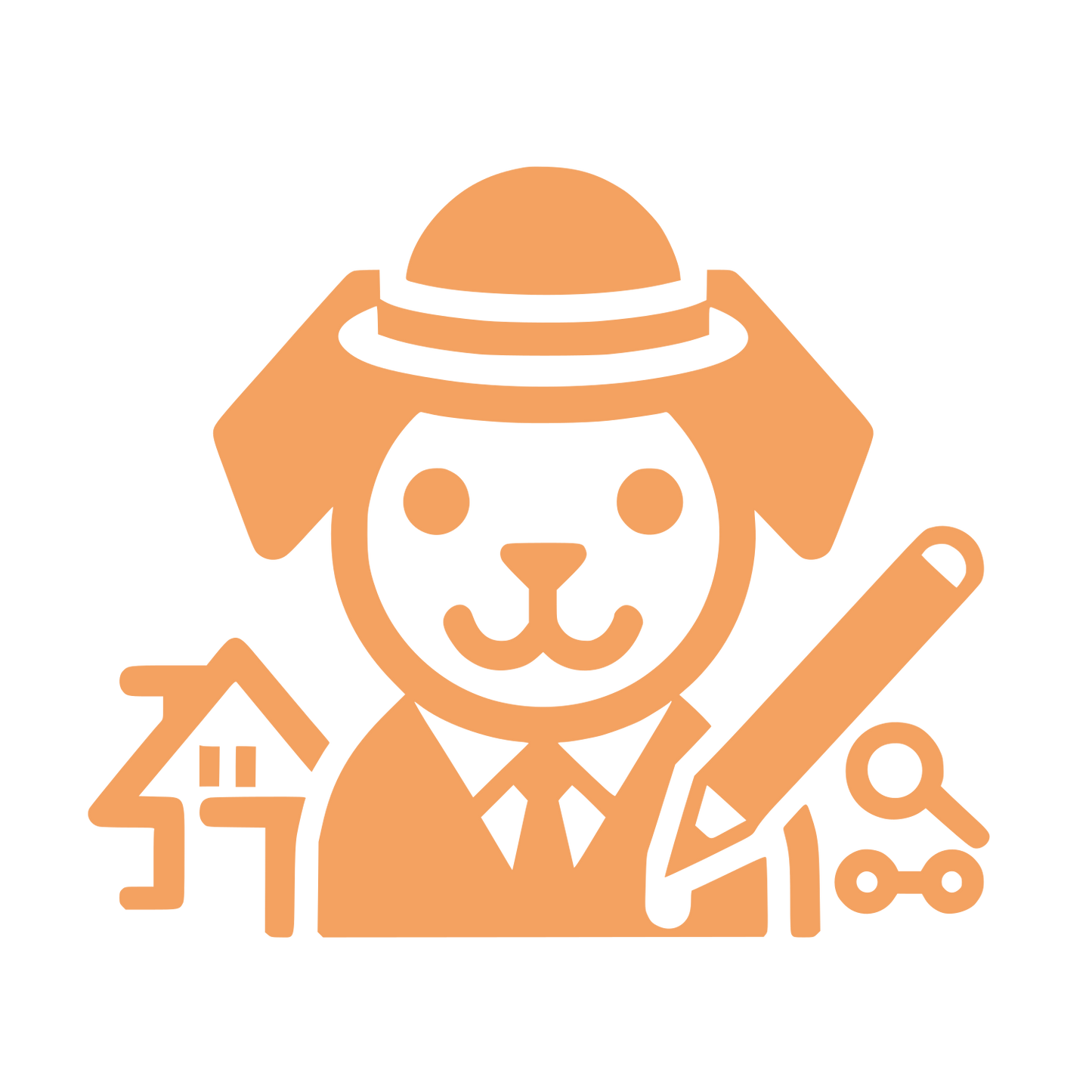 Dog Realtor Character Logo #F4A261