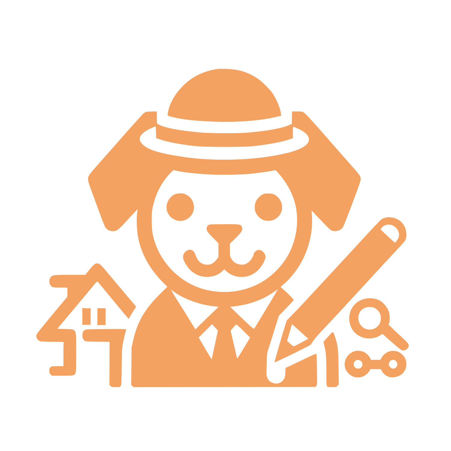 Dog Realtor Character Logo #F4A261