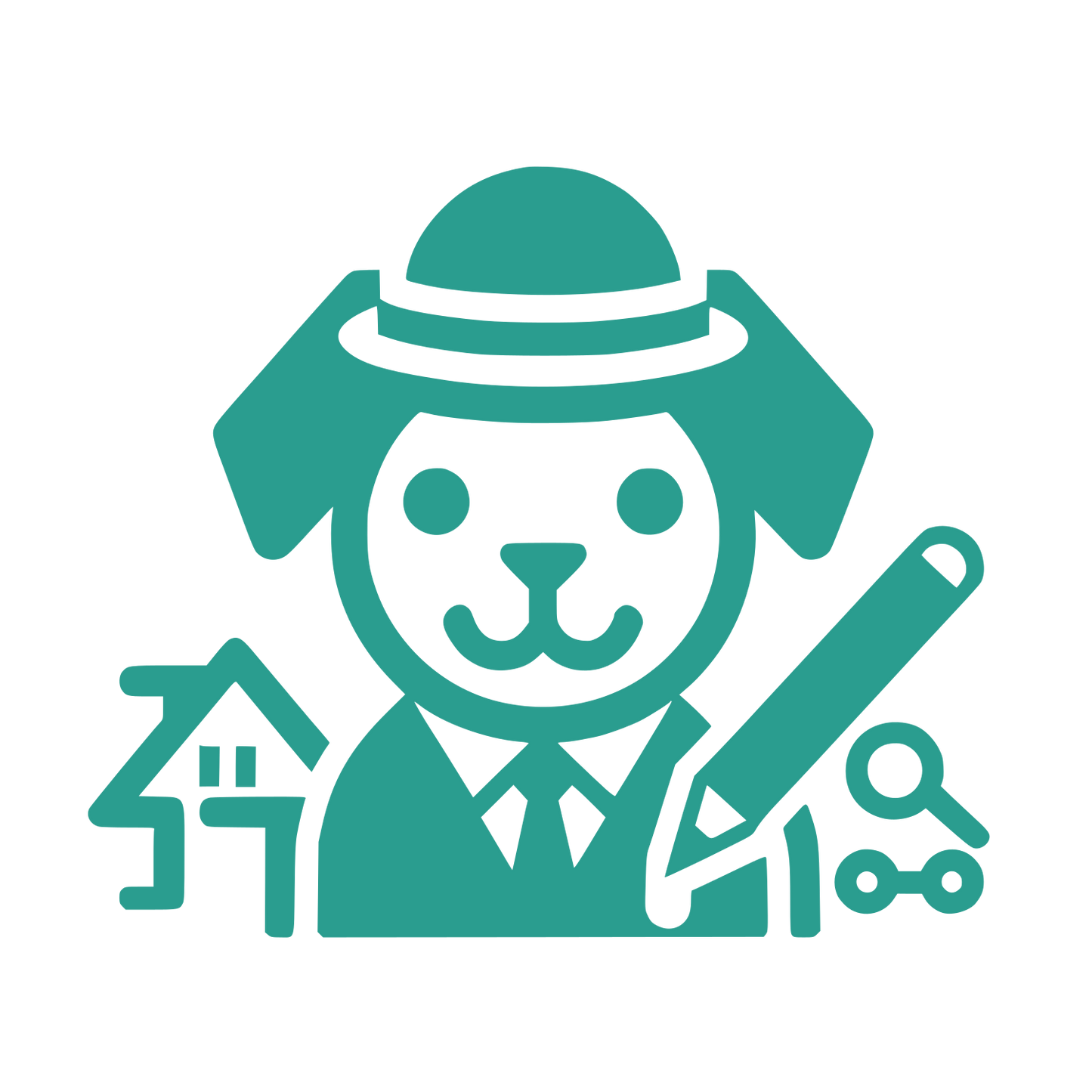 Dog Realtor Character Logo #2A9D8F