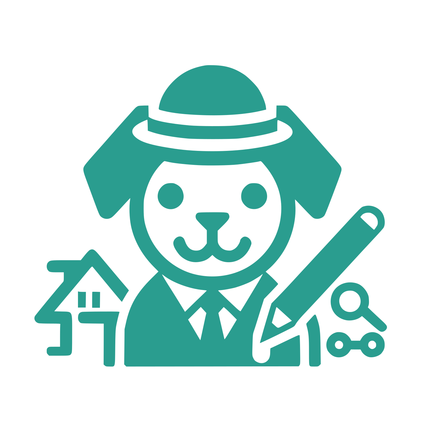 Dog Realtor Character Logo #2A9D8F