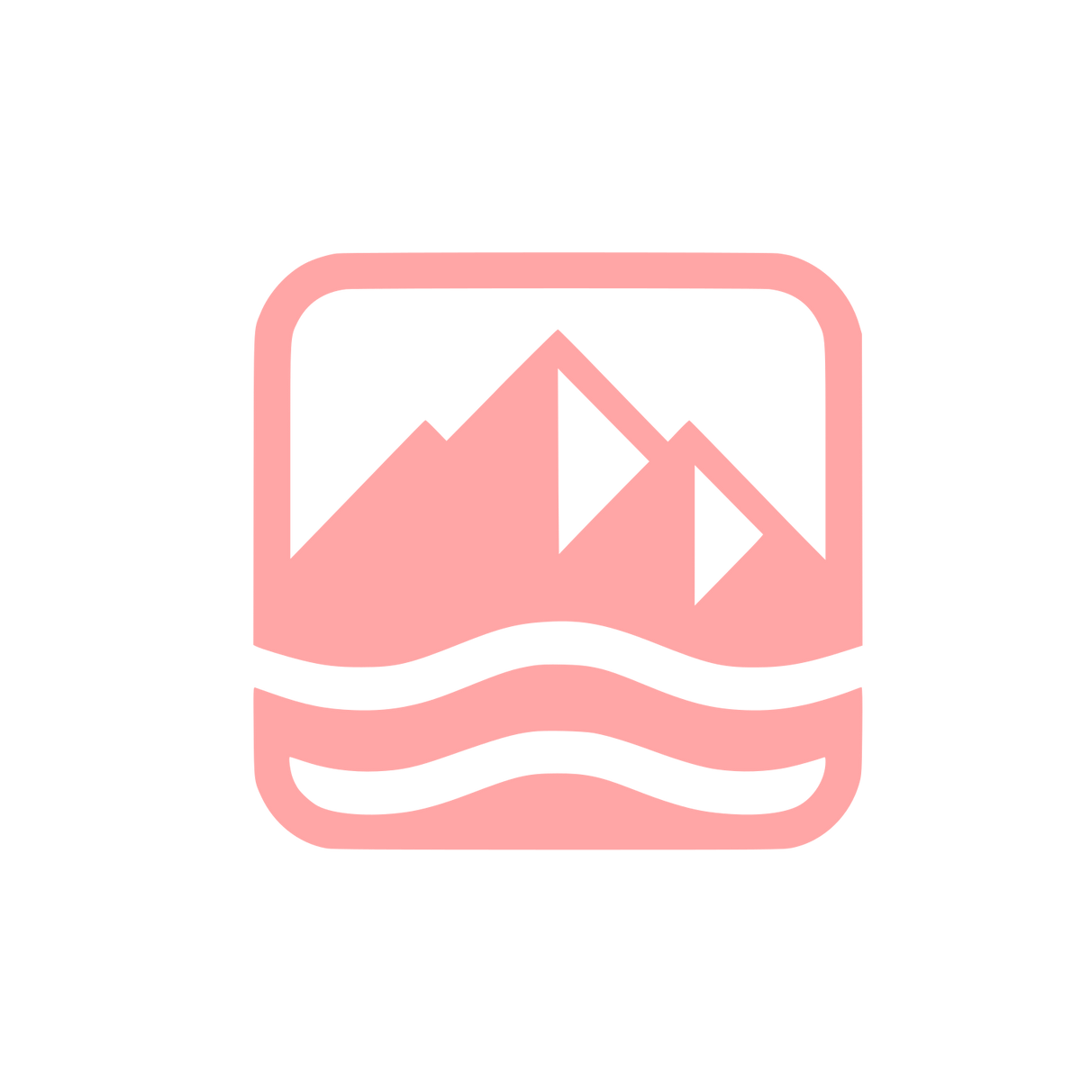 Mountain Range Logo #ffa6a6