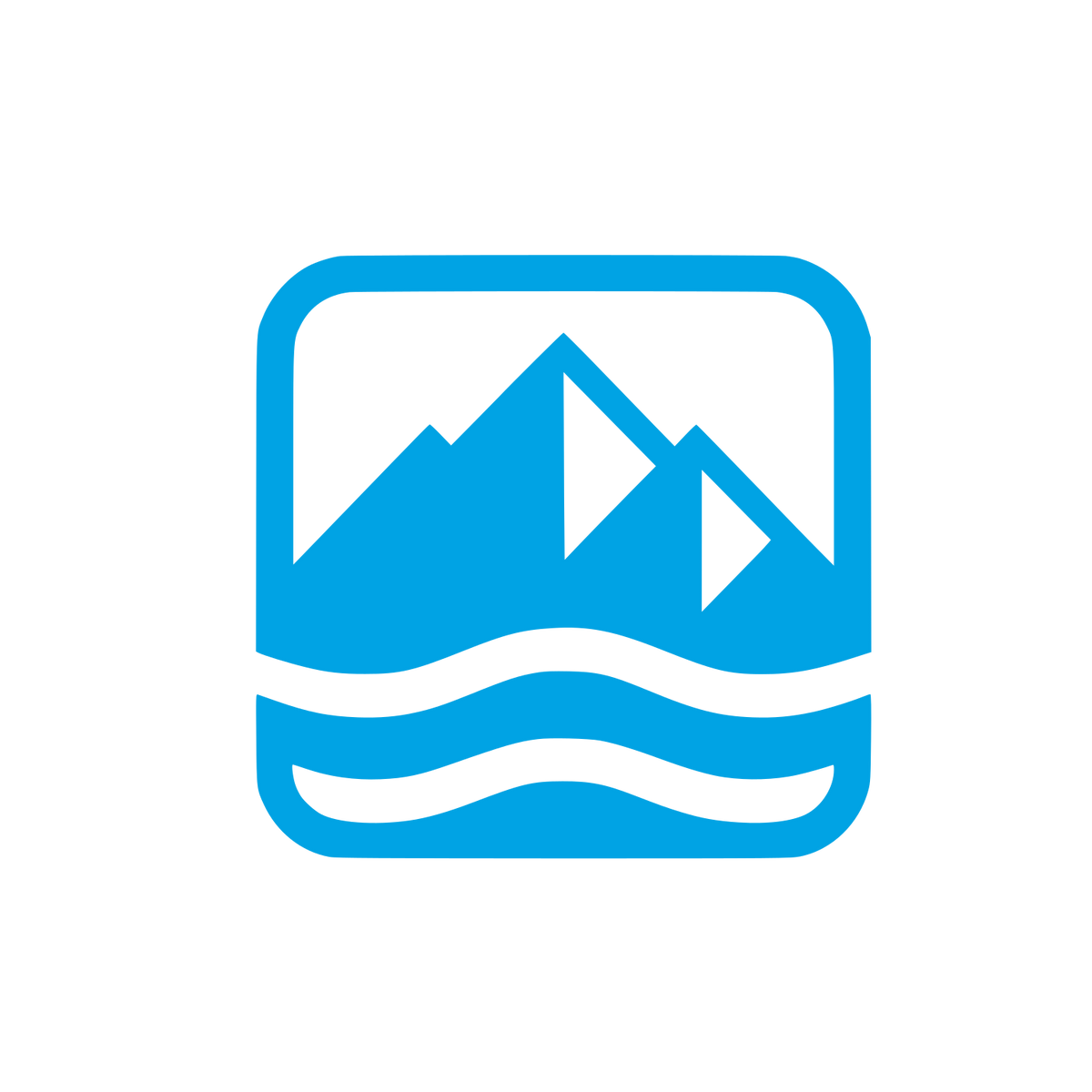 Mountain Range Logo #00a3e4